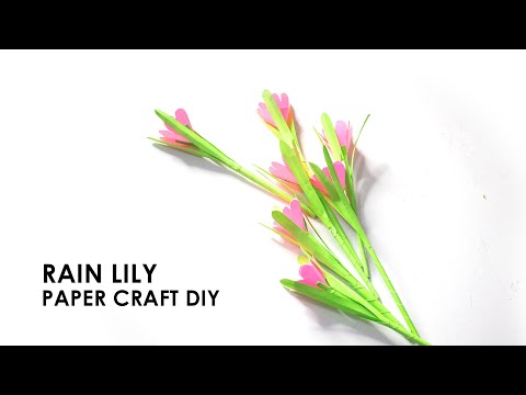 How to make Rain Lily Paper Flower DIY #9