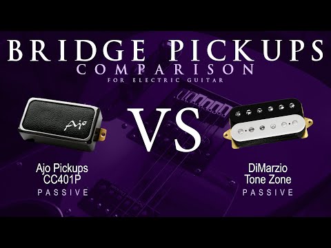 Ajo CC401P vs DiMarzio TONE ZONE - Passive Bridge Guitar Pickup Comparison Tone Demo