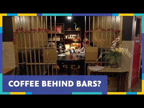 A Former Police Station Becomes a Coffee Shop and Bar