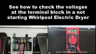 Whirlpool Dryer Not Getting Hot - Voltages at the Terminal Block