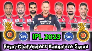 IPL 2023 | Royal Challengers Bangalore New Squad | RCB Team Full Players List 2023 | RCB 2023 Squad