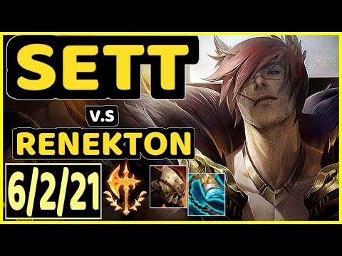 SETT vs RENEKTON - 6/2/21 KDA TOP GAMEPLAY - BR Ranked MASTER