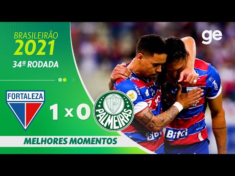 Gols e lances de Fortaleza x Palmeiras