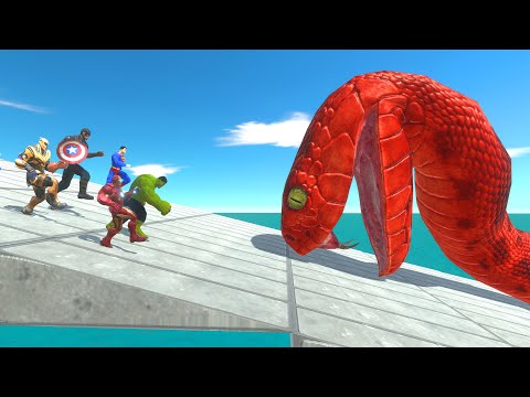 Giant Titanoboa Blocks the Deadly Ramp – Can Superheroes and Monsters Escape Alive? | ARBS