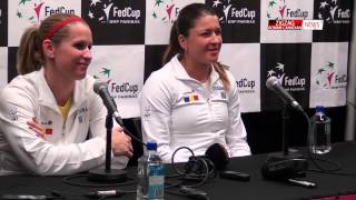 Fed Cup: Conferinta presa Alexandra Dulgheru dupa meciul cu Eugenie Bouchard