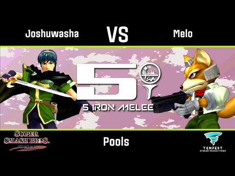 Joshuwasha (Marth) vs Melo (Fox) - Melee Pools -  Five Iron Melee 24