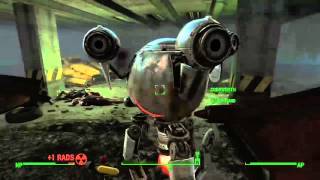 Fallout 4 Robotics Expert Perk Gameplay - EXPLODING ROBOTS!!!