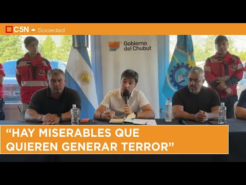 INCENDIOS en CHUBUT: conferencia de prensa del gobernador IGNACIO TORRES