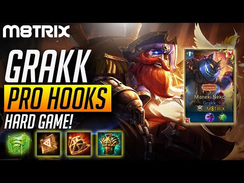 GRAKK PRO HOOKS HARD GAME! PRO BUILD AND GAMEPLAY | AoV | 傳說對決 | RoV | Liên Quân Mobile
