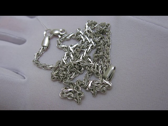 Срібний родований ланцюжок ех30 Відео огляд