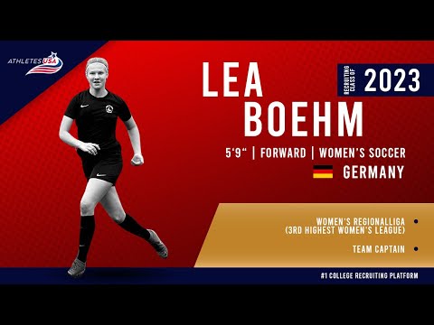 Women's Soccer | Forward/Winger/AM | Lea Böhm, Germany | Recruit 2023