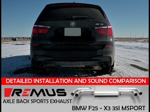 BMW F25 35I -REMUS AXLE BACK SPORTS EXHAUST-DETAILED INSTALLATION