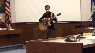 Braiden Sunshine performs for Meriden City Council