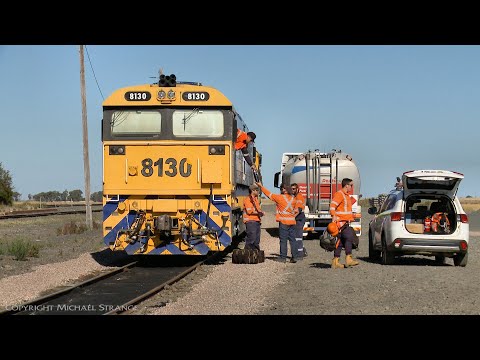 Grain Train Refueling and Crew Change Timelapse (20/1/2021) - PoathTV Australian Trains & Railways