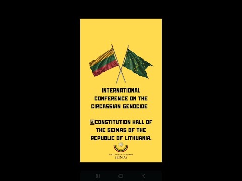International Conference on the Circassian Genocide at the Seimas of the Republic of Lithuania