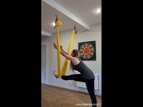 Aerojogas nodarbības Garkalnes jogas studijā Yoga Life Latvia