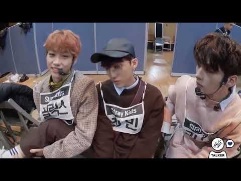 felix unconsciously stretching changbin's leg