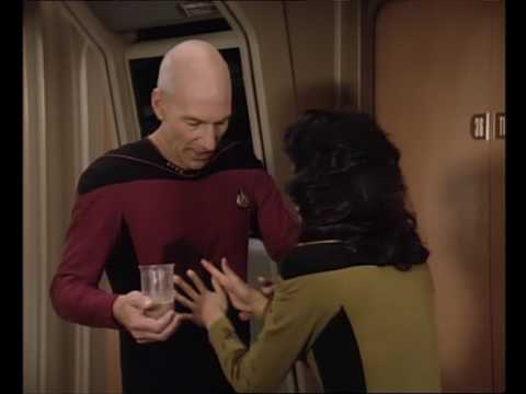 Hot Chocolate on the Captain's Uniform | Star Trek: The Next Generation - Q Who?