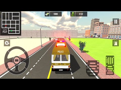 Policeman Emergency Ambulance Rescue Van Driving Simulator _ Gameplay #124