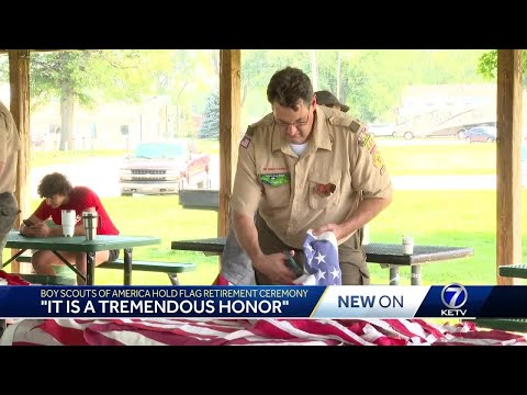 Boy Scouts of America hold flag retirement ceremony