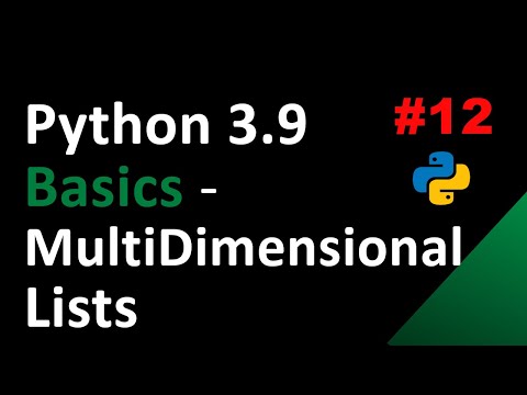 Python 3 9 Multi Dimensional Lists