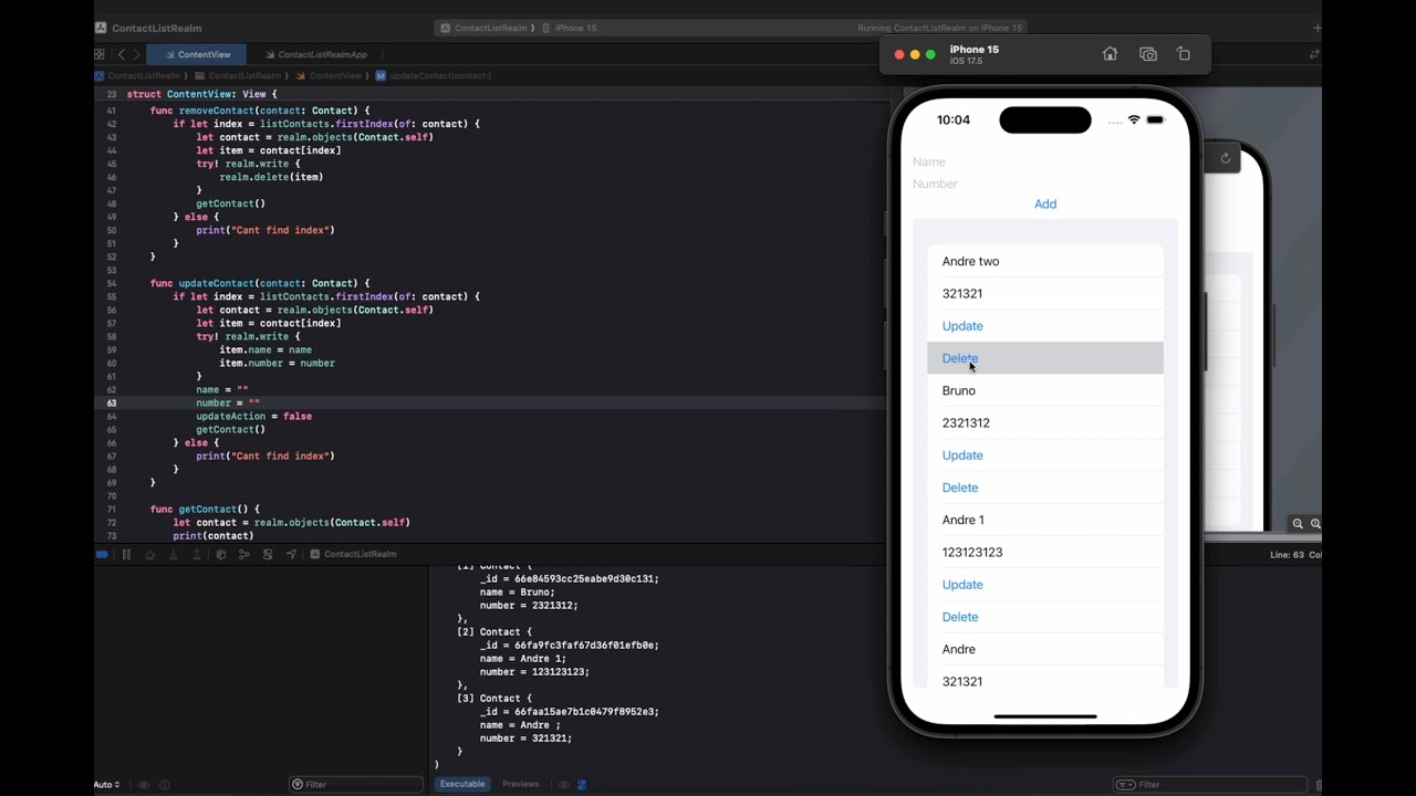 ContactList: Tutorial Realm em Swift parte 2