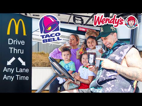 LETTING THE PERSON IN FRONT OF US DECIDE WHAT WE EAT!!! **FAMILY EDITON ON A GOLF CART**