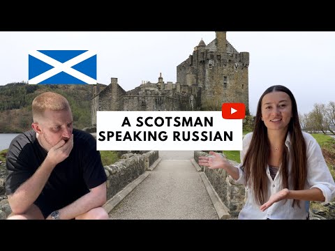 A SCOTSMAN SPEAKING RUSSIAN. Conversation with Russian subtitles
