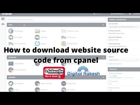 How to download website source code from cPanel