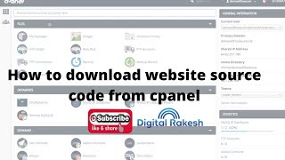 How to download website source code from cPanel - cPanel Tutorial 2021  - Digital Rakesh