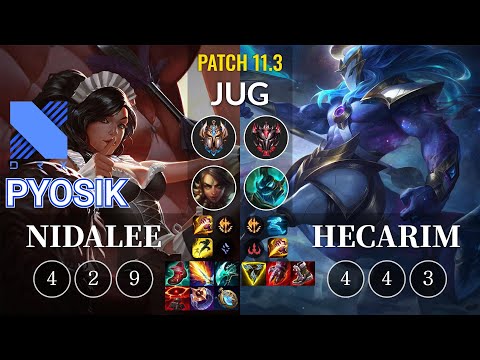 DRX Pyosik Nidalee vs Hecarim Jungle - KR Patch 11.3