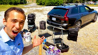 2023 Volvo V90 Cross Country Car Seat Install with REAL Full Cargo Capacity Test