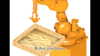 Shaping sand column with the robot