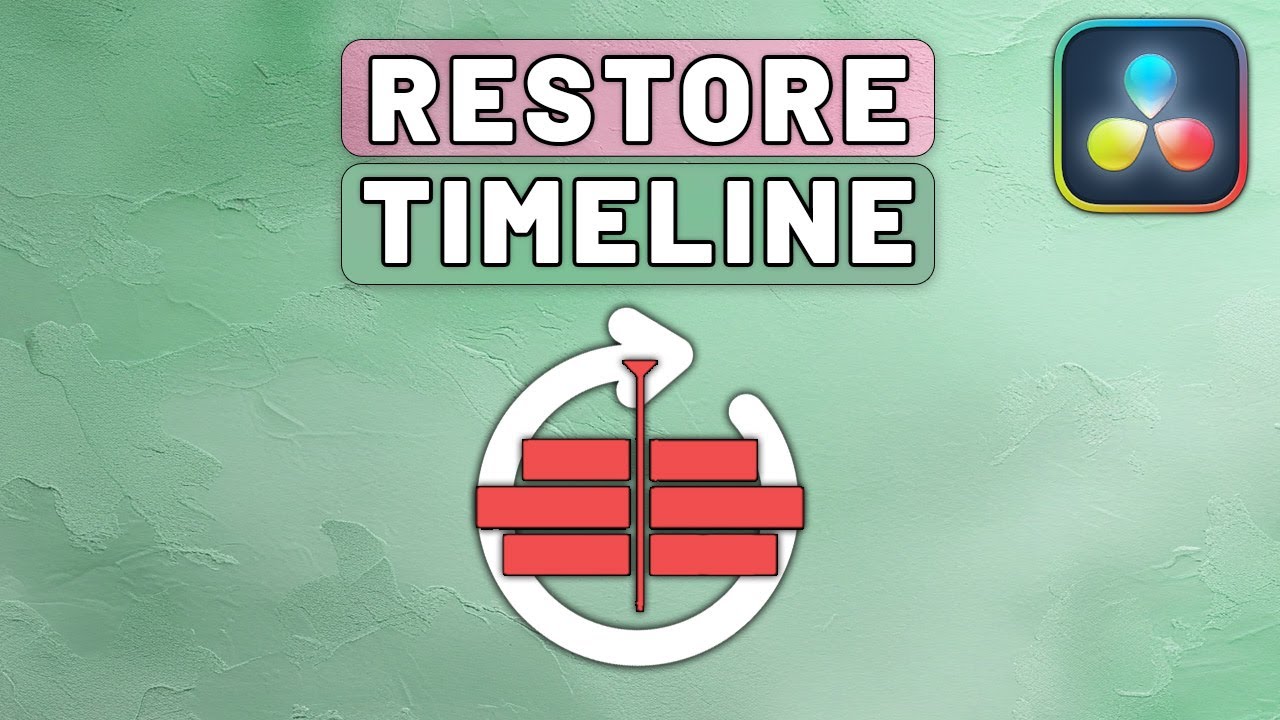 RESTORE Timeline Backups In Davinci Resolve