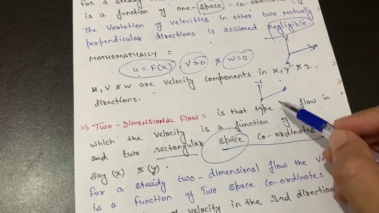 One,Two & Three Dimensional Flows of Fluid | Fluid Mechanics | Civil Engineering | SSC JE/ RRB JE