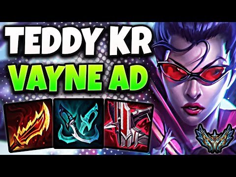 Vayne vs Kaisa ADC [ Teddy ] Lol Korea Challenger Patch 13.7 ✅