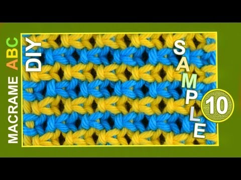 Macrame ABC pattern sample 17