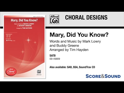 Mary did you know