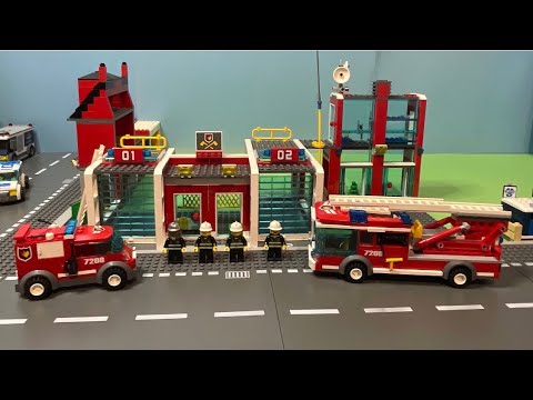 LEGO CITY Fire Station 7208 Speed Build!