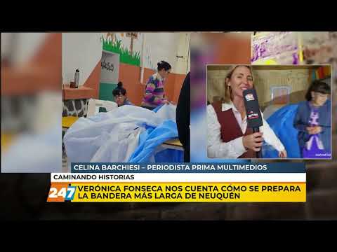 Cómo se prepara la bandera más larga de Neuquén | Celina Barchiesi | Entretiempo