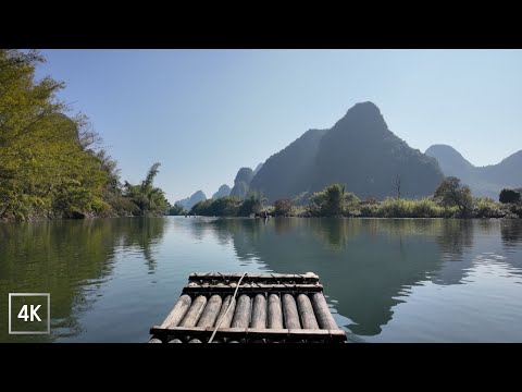 Yulong River bamboo rafting — 4K