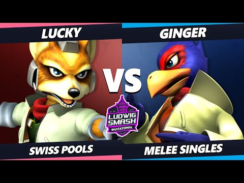 Ludwig Invitational - Ginger (Falco) Vs. Lucky (Fox) SSBM Melee Tournament