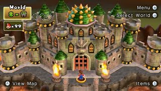 New Super Mario Bros. Wii 100% Walkthrough Finale - 8-Castle Final Boss (Bowser) / Ending & Credits