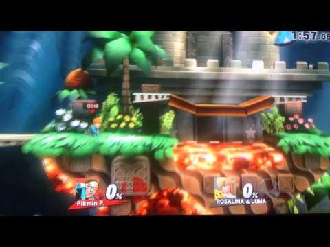 Super Smash Brothers Pikmin P. (my Mii character) VS Rosalina and Luma