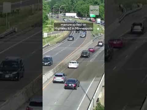Liquid manure spill causes pile-up crash on Minnesota freeway