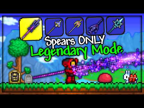 Can I Beat Terraria Legendary Mode SPEARS ONLY? (For The Worthy)