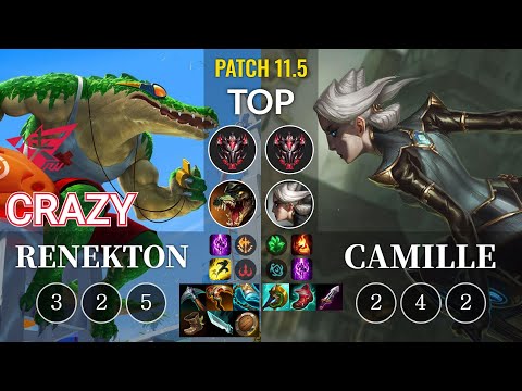 RW Crazy Renekton vs Camille Top - KR Patch 11.5