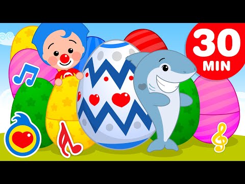 TODOS LOS HUEVOS DE PASCUA GIGANTES CON SORPRESAS! 🍬🍭🍫 | Jugando y Aprendiendo con Plim Plim