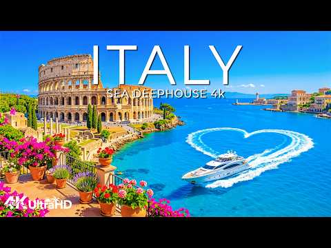 [4K] Italy 🇮🇹 Mediterranean Coastline, Venice Canals & Italian Atmosphere | Deep House 4K UHD