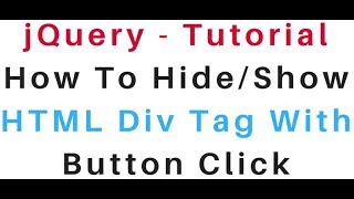 jquery button click hide/show html div tag